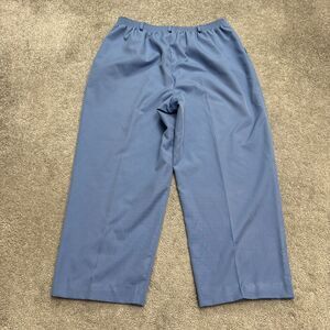 Alfred Dunner Classic Fit Pull On Cropped Trouser Pants Womens 14 Blue 30x24